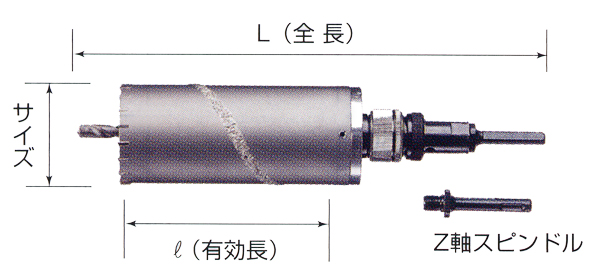 ハウスBM ドラゴンALC用コアドリル ボディ（刃のみ） ALB-85|工具