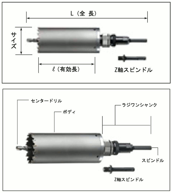 ハウスBM 回転振動兼用コアドリル （ボディ） KCB-38 [A070112] - 電動工具