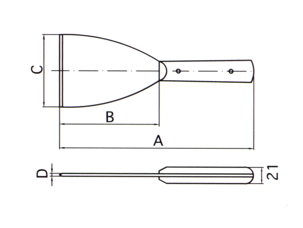 ハマコS.S 防爆パテナイフ B型 25mm巾 CBPK-25B|工具、大工道具、塗装