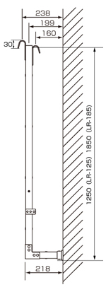 長谷川工業 アルミ垂直はしご #10469 LR-185a|工具、大工道具、塗装