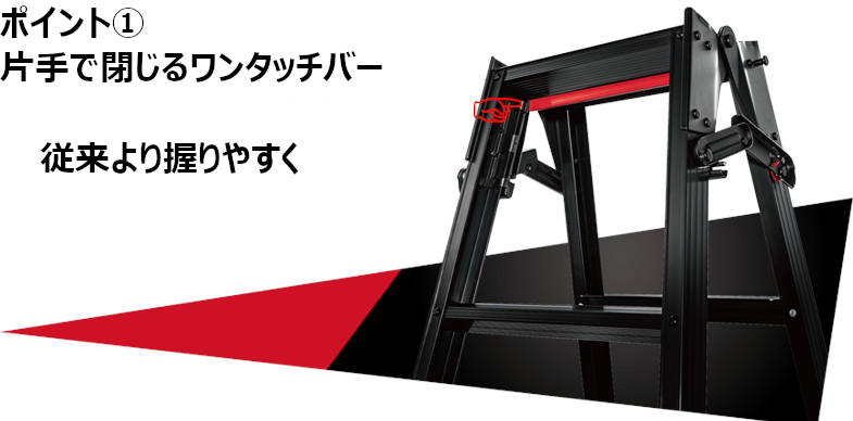 長谷川工業 ブラックレーベル はしご兼用伸縮式脚立 RYZB-18 #10139