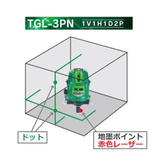 正規品新作未使用TGL-6PN グリーン レーザー 墨出器 三脚 付 光学測定器