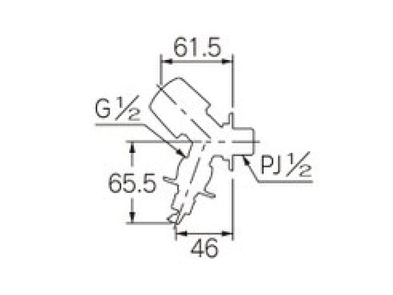 カクダイ 洗濯機用混合栓 (ストッパー付き) KAKUDAI - 5