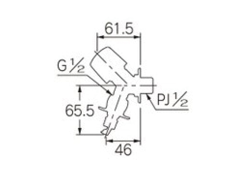 カクダイ KAKUDAI 洗濯機用混合栓（ストッパー、増設クランクつき） - 4