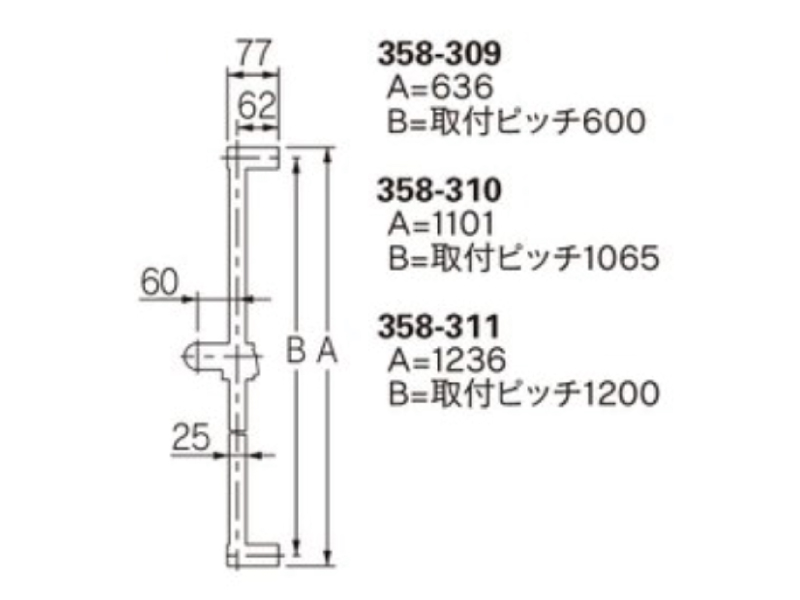 カクダイ-バス シャワースライドバー #358-309|工具、大工道具、塗装