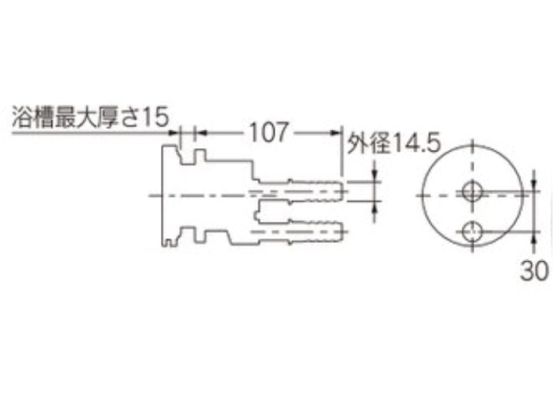 カクダイ-バス 一口循環金具 #4148|工具、大工道具、塗装用品なら愛道具館