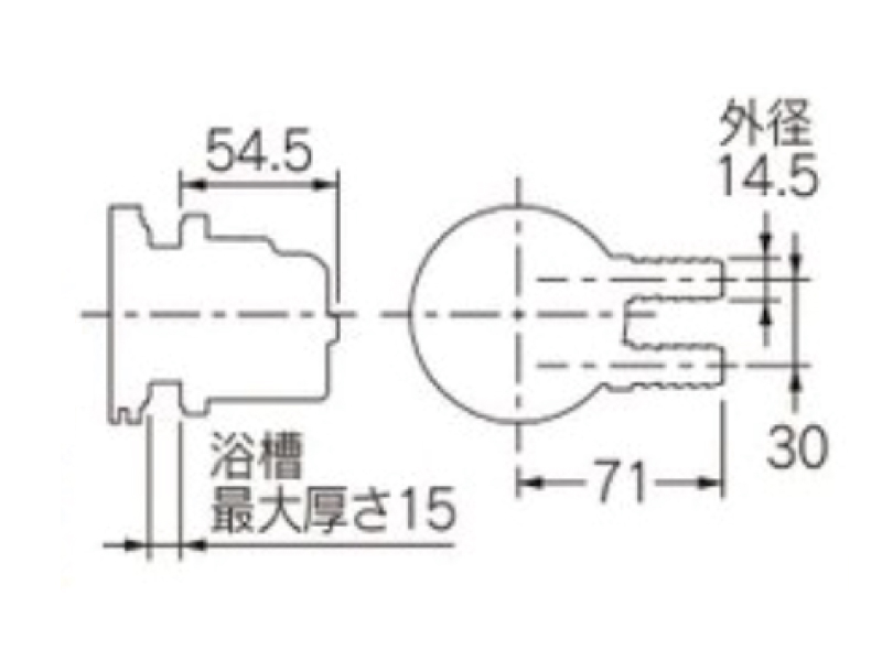 カクダイ-バス 一口循環金具 #4149|工具、大工道具、塗装用品なら愛道具館