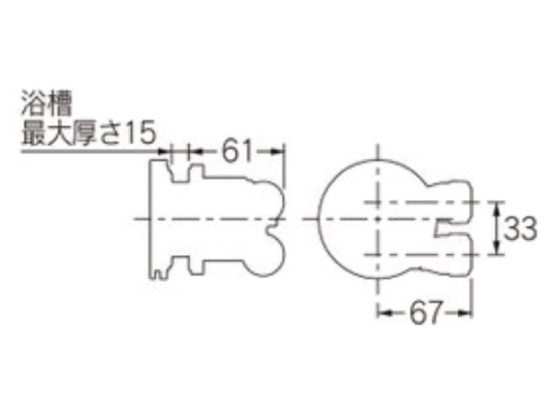 カクダイ-バス 一口循環金具（ワンロック式） 13A #415-108|工具、大工