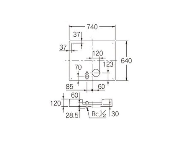 カクダイ-排水・通気 洗濯機用防水パン（水栓金具付き・H120