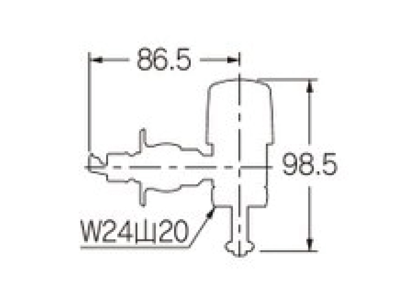 カクダイ-水栓金具 洗濯機用水栓上部(ストッパー付) #732-031-13|工具