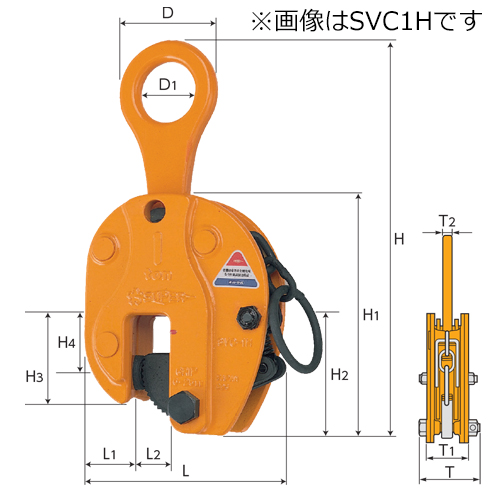 スーパーツール 立吊クランプ(ロックハンドル式) 3t SVC3H|工具、大工