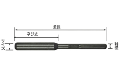 超硬座掘錐　小口径　No.28S　ガイド　15mm