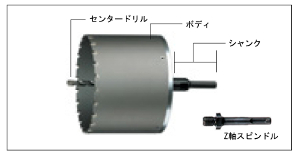 Z軸シャンク　SDS-plus軸