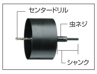 ホルソー虫ネジ8mm（部品）