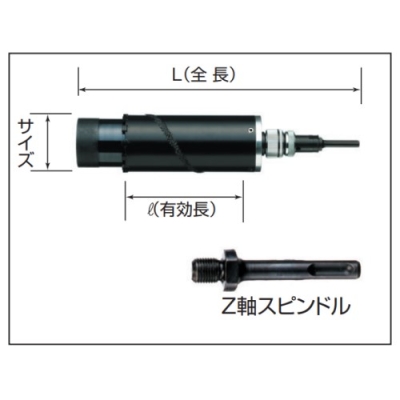 拡大ダイヤコアドリル（回転専用）