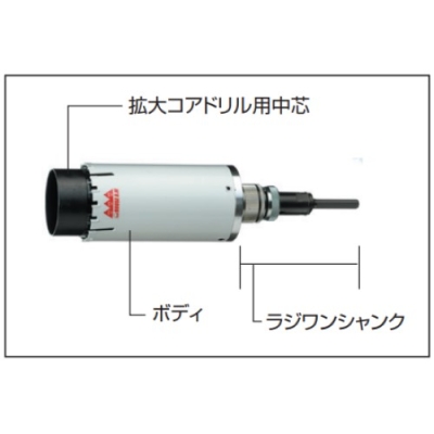 拡大コアドリル用中芯