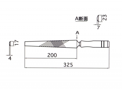 防爆ヤスリ　半丸型　中目