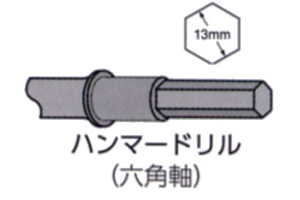 オールドリル SDHLL 石材用  六角軸 14.5mm×全長505mm  (有効長385mm)