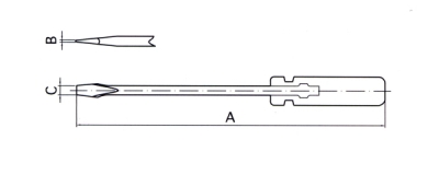 防爆マイナスドライバー　(-)5×75mm