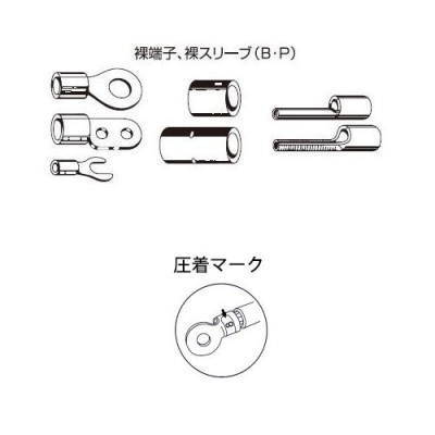 圧着工具　裸圧着端子、裸圧着スリーブ（P・B）用