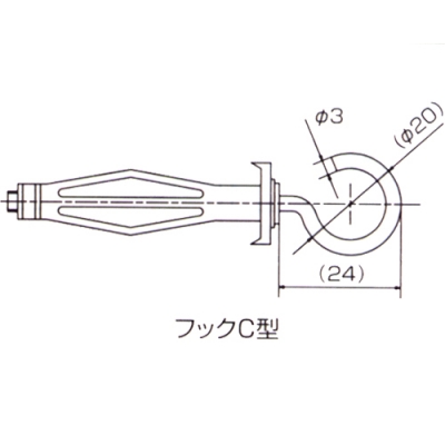 ボードアンカー C型フック付 (40本入)