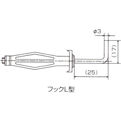 ボードアンカー L型フック付 (40本入)