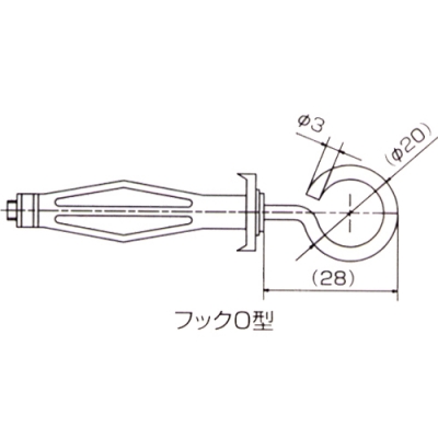 ボードアンカー O型フック付 (40本入)