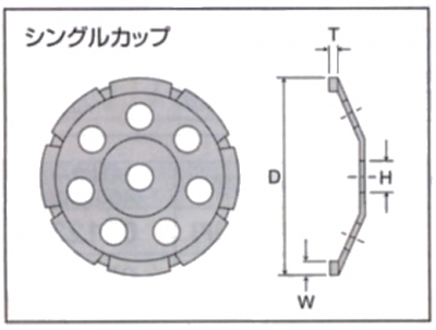 ダイヤモンドカップホイール シングルカップ CS　100mm （最高級タイプ）