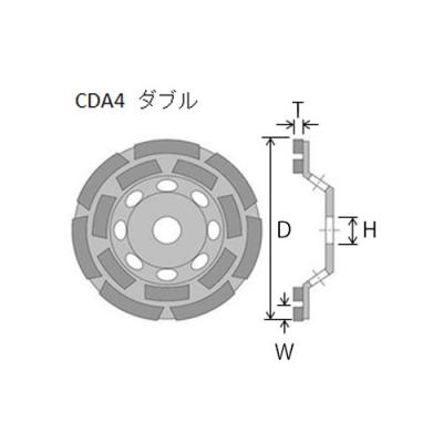 カップダイヤ　研削王　乾式　ダブルカップ　荒・中仕上げ用