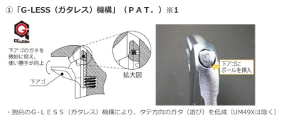 ハイブリッドモンキレンチ X 　X-DRIVE　250mm （ガタレス搭載）