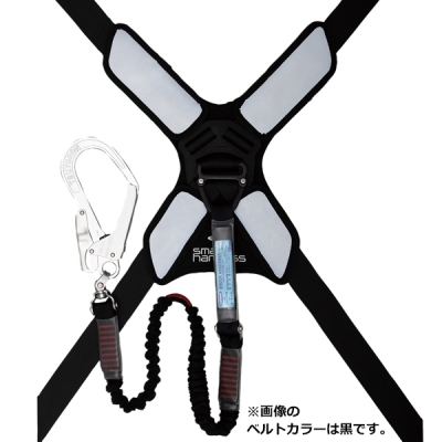 墜落制止用器具　ツヨロンスマートハーネス　シングルランヤード　ブラック　Mサイズ