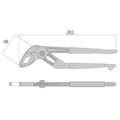 超軽量ウォーターポンププライヤー（黒金）