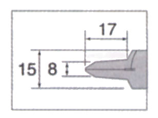 極細プラスチックニッパ（ラウンド刃）　150mm