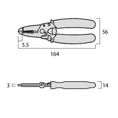 プロテック　ワイヤーストリッパ　A型　165mm