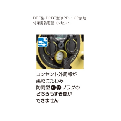 段積みリール　ケーブルタイプ　屋外用　漏電遮断器付　接地付　30m