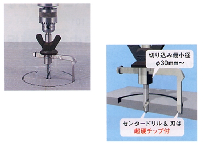 自由錐K  硬質建材用(片刃)  30～130mm径