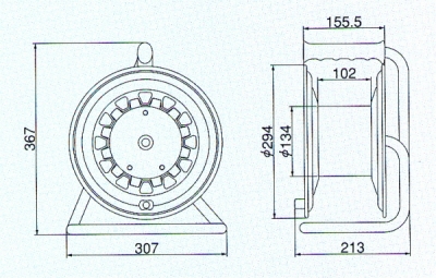 電工ドラム 30m VCT2.0mm²×2心 サンデーリール