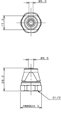 浄水器用ホースニップル