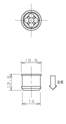 パイプ部流量制限アダプター