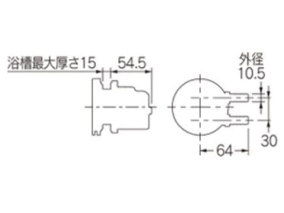 カクダイ-バス 一口循環金具（ペアホース用） 10A #415-122|工具、大工