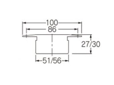 ツバヒロ洗濯排水口(ビス止め式)　５０