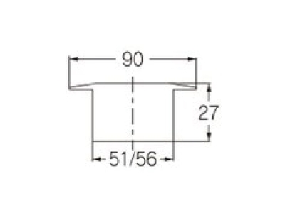 洗濯排水口(ステンレス)　５０