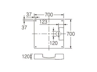 洗濯機用防水パン（H120）　ホワイト