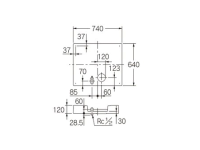 洗濯機用防水パン（水栓金具付き・H120）　ホワイト