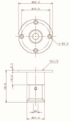 JKロックユニット取出し金具（ワンタッチ）