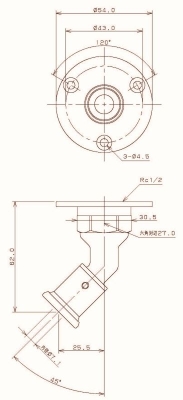 JKロック45°ユニット取出し金具（ワンタッチ）