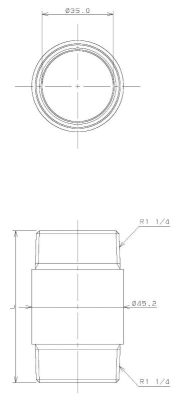 砲金長ニップル