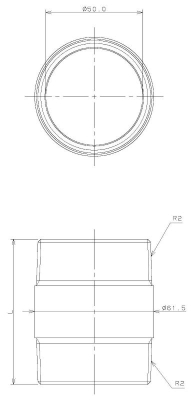 砲金長ニップル