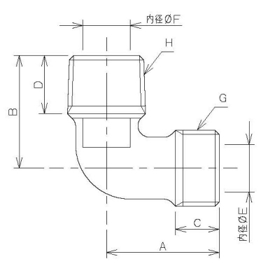 フレキ用エルボ
