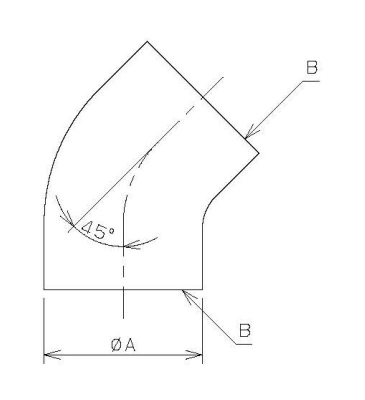 45°エルボ（クローム）